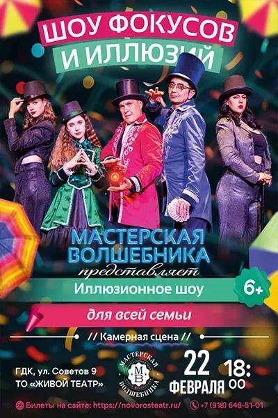 Мастерская волшебника. Иллюзионное шоу для всей семьи.